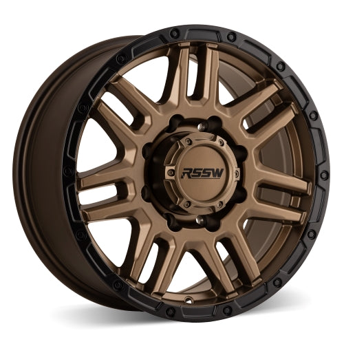 AZZ883BBZ - RSSW Blitz 18X8.5 8X165.1 ET 20MM Bore 121.3MM Matte Bronze With Black Lip - RSSW Wheels Canada