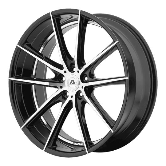 AVX10-22101238SL - Adventus AVX-10 22X10 5X114.3 38mm Gloss Black Machined with SS Lip - Adventus Wheels Canada
