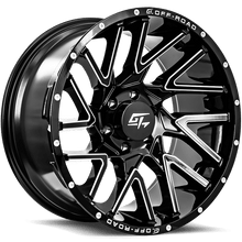 Charger l'image dans la galerie, GT Offroad Aggression 22X12 8X180 ET -44mm Gloss Black Milled