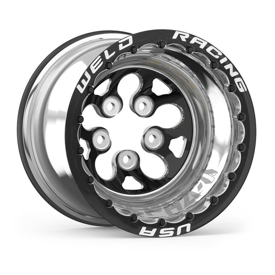 83XB514274MB - Weld Racing Alpha-1 Pro 15X14 5X120.65 ET -140mm Black Center - Polished Shell - Weld Racing Wheels Canada