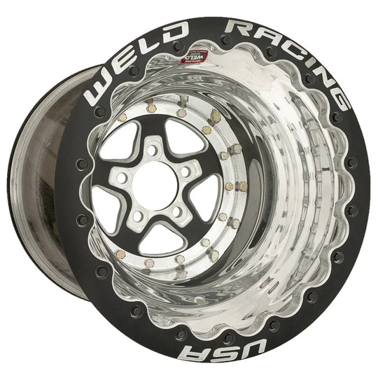 88B-512206 - Weld Racing Alumastar 15X12 5X114.3 ET -89mm Black Center - Polished Shell - Weld Racing Wheels Canada