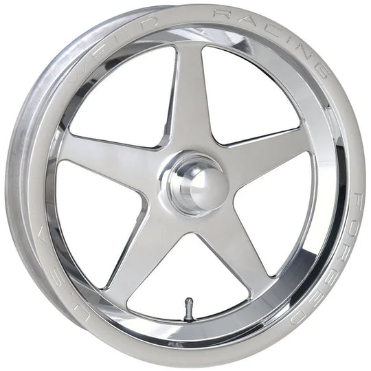 88-17000 - Weld Racing Alumastar Frontrunner 17X2.15 Anglia Spindle ET -13mm Polished - Weld Racing Wheels Canada