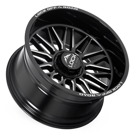 APEX-2187GBM - Lock Extreme Apex 20X10 8X170 ET -18mm Gloss Black Milling - Lock Extreme Wheels Canada