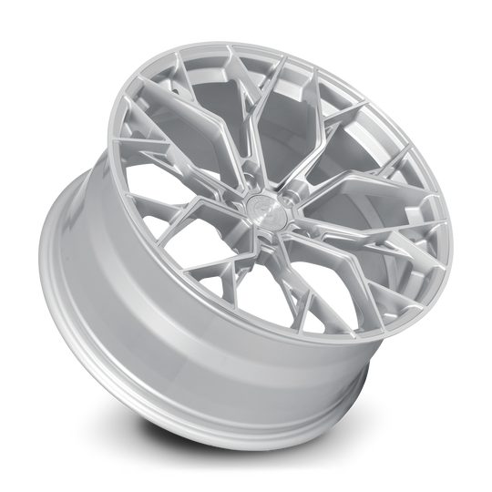 ARIA-21053GSF - Dolce Performance Aria 20X10 5X120 ET 40mm Gloss Silver Machined Face - Dolce Performance Wheels Canada