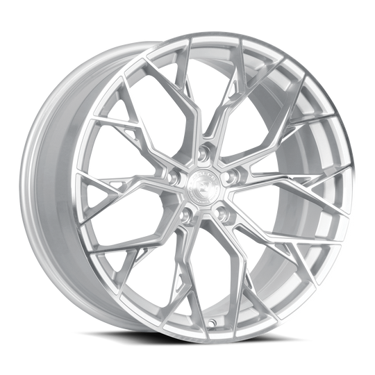 ARIA-21053GSF - Dolce Performance Aria 20X10 5X120 ET 40mm Gloss Silver Machined Face - Dolce Performance Wheels Canada