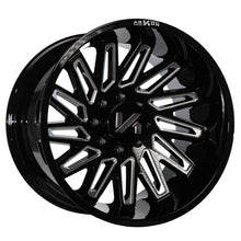 Charger l'image dans la galerie, K18120108345 - Arkon Armstrong 20X10 6X139.7 -25mm Gloss Black with Milled Edges - Arkon Wheels Canada