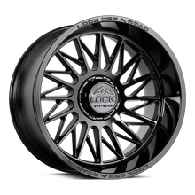 Charger l'image dans la galerie, ASSAULT-22286GB - Lock Extreme Assault 22X12 8X165.1 ET -44mm Gloss Black - Lock Extreme Wheels Canada
