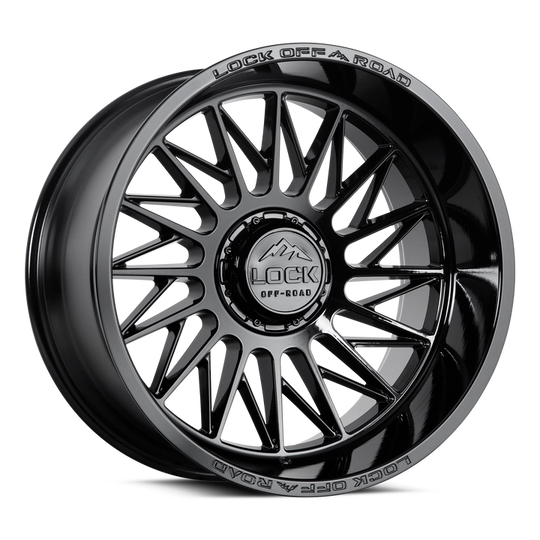 ASSAULT-2921GB - Lock Extreme Assault 20X9 5X127 / 5X139.7 ET 1mm Gloss Black - Lock Extreme Wheels Canada