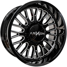 Charger l'image dans la galerie, K20120208245 - Arkon Athos 20X12 8X165.1 -51mm Gloss Black with Milled Edges - Arkon Wheels Canada