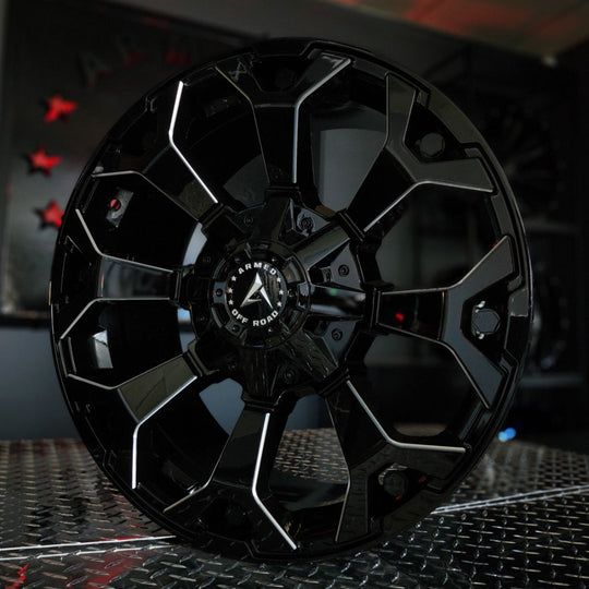 A111-2090-32-173 - Armed OffRoad Attack 20X9 6X135 ET 12mm Gloss Black Milled - Armed OffRoad Wheels Canada