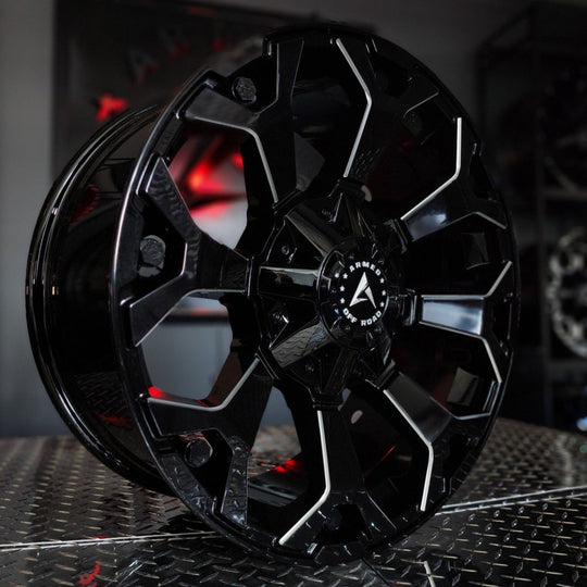 A111-2090-32-173 - Armed OffRoad Attack 20X9 6X135 ET 12mm Gloss Black Milled - Armed OffRoad Wheels Canada