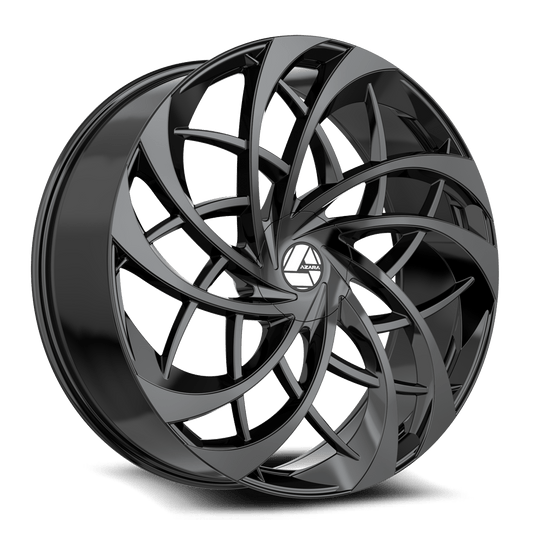 AZA-5402493915GB - Azara AZA-540 24X9 5X115 15mm Gloss Black - Azara Wheels Canada