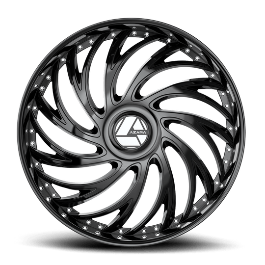 AZX-1013095BL15GB - Azara AZX-101 30X9.5 Blank 15mm Gloss Black - Azara Wheels Canada