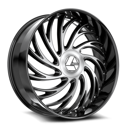 AZX-10122853838BM - Azara AZX-101 22X8.5 5X114.3 38mm Gloss Black & Machined - Azara Wheels Canada