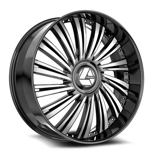 AZX-10222955722BM - Azara AZX-102 22X9.5 6X135 22mm Gloss Black & Machined - Azara Wheels Canada
