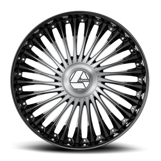 AZX-10322853838BM - Azara AZX-103 22X8.5 5X114.3 38mm Gloss Black & Machined - Azara Wheels Canada