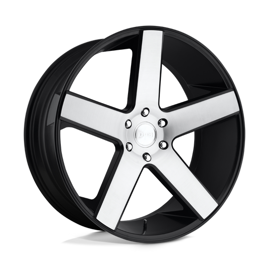 S217229584+19 - DUB S217 Baller 22X9.5 6X139.7  19mm Gloss Black Brushed - DUB Wheels Canada