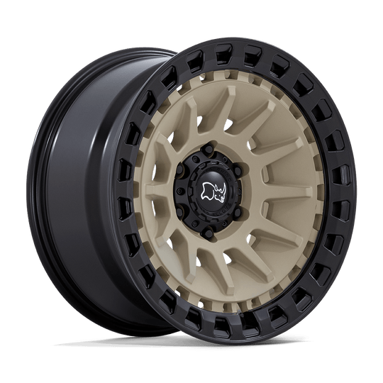 BR009TM18906800 - Black Rhino Barrage 18X9 6X139.7  0mm Desert Sand On Matte Black - Black Rhino Wheels Canada