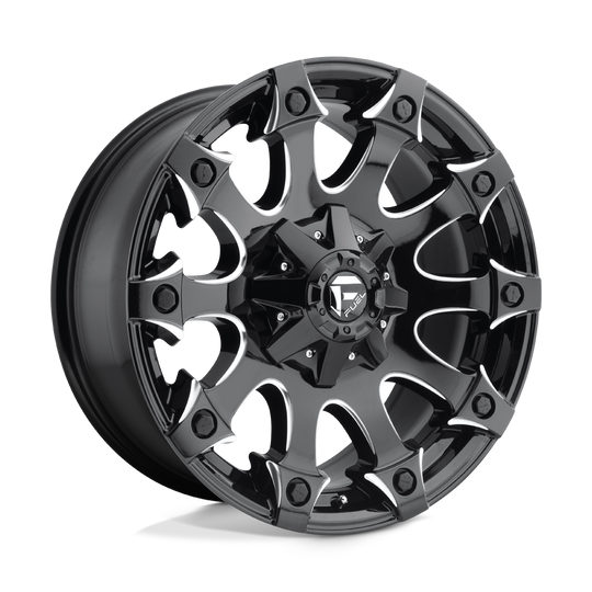 D57820909850 - Fuel Off-Road D578 Battle Axe 20X9 6X135 / 6X139.7 1mm Gloss Black Milled - Fuel Off-Road Wheels Canada