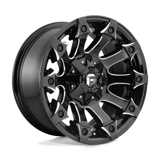 D57818902645 - Fuel Off-Road D578 Battle Axe 18X9 5X127 / 5X114.3 -12mm Gloss Black Milled - Fuel Off-Road Wheels Canada