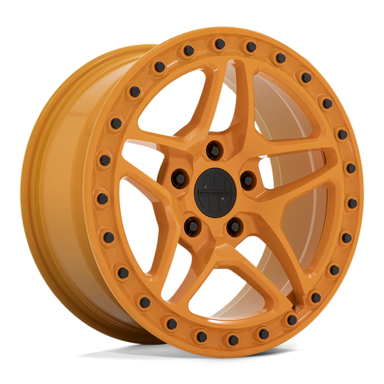 1780BRG105130J71 - Victor Equipment Berg 17X8 5X130  10mm Gloss Orange With Black Bolts - Victor Equipment Wheels Canada