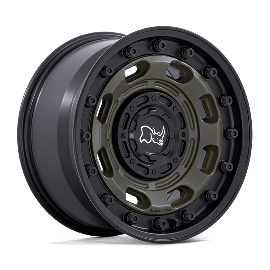 BR007EB17856710N - Black Rhino Atlas 17X8.5 6X135 6X139.7 -10 mm Olive Drab Green With Black Lip - Black Rhino Wheels Canada