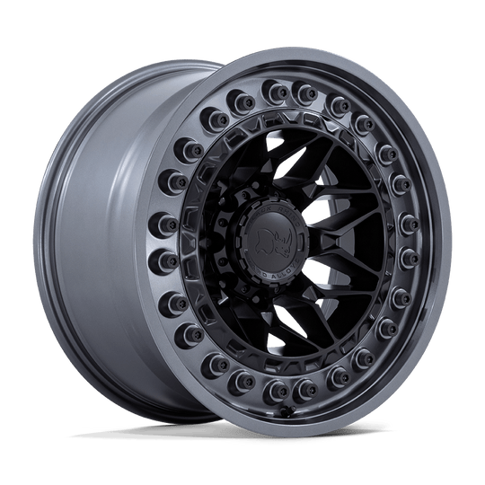 BR008MA17905800 - Black Rhino Alpha 17X9 5X150 ET 0mm Matte Black With Gunmetal Lip - Black Rhino Wheels Canada