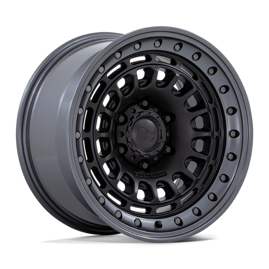 BR014MA17906300 - Black Rhino BR014 Sahara 17X9 6X135 0mm Matte Black W Gunmetal Lip - Black Rhino Wheels Canada
