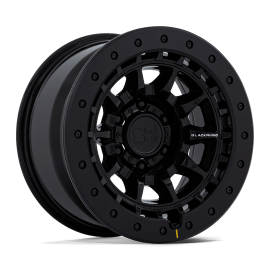 BR016BX17856410N - Black Rhino BR016 Tusk 17X8.5 6X114.3 -10mm Gloss Black - Black Rhino Wheels Canada
