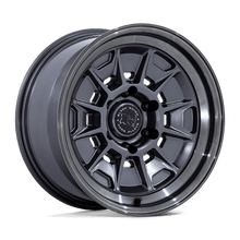 Load image into Gallery viewer, BR021AA17906838N - Black Rhino BR021 Mondo 17X9 6X139.7 ET -38mm Matte Gunmetal With G-Gray Lip - Black Rhino Wheels Canada