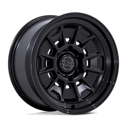 BR021MB18906812 - Black Rhino BR021 Mondo 18X9 6X139.7 ET 12mm Matte Black With Gloss Black Lip - Black Rhino Wheels Canada