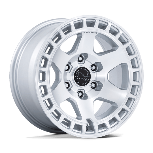 BR022SD17856800 - Black Rhino BR022 Bahari 17X8.5 6X139.7 ET 0mm Gloss Silver With Machined Face - Black Rhino Wheels Canada