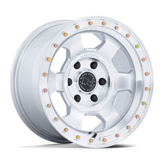 BR029SD17856825 - Black Rhino BR029 Trooper 17X8.5 6X139.7 ET 25mm Gloss Silver With Machined Face - Black Rhino Wheels Canada