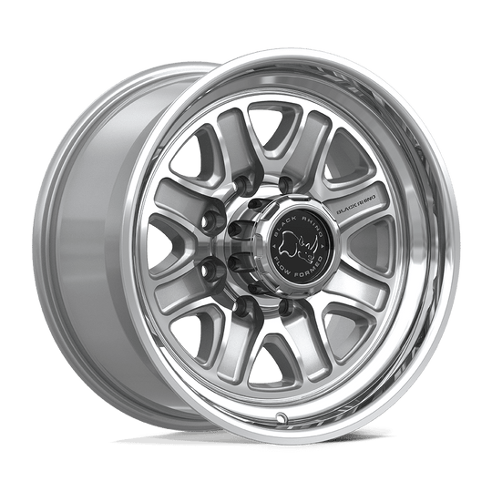 BR032SD18908712 - Black Rhino BR032 Echo 18X9 8X170 ET 12mm Gloss Silver With Machined Face - Black Rhino Wheels Canada