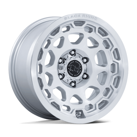 BR026SD17855000 - Black Rhino BR026 Congo 17X8.5 5X127 ET 0mm Gloss Silver With Machined Face - Black Rhino Wheels Canada