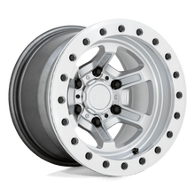 Load image into Gallery viewer, 1510FFT-86140S12 - Black Rhino Offshoot Beadlock 15X10 6X139.7 -38 mm Gloss Silver With Machined Face - Black Rhino Wheels Canada
