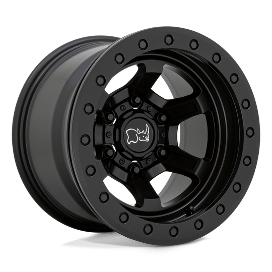 1510FFT-86140M12 - Black Rhino Offshoot Beadlock 15X10 6X139.7 -38 mm Matte Black - Black Rhino Wheels Canada