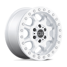 Load image into Gallery viewer, 1780VTR386130S84 - Black Rhino Venture Beadlock 17X8 6X130  38mm Gloss Silver With Machined Face - Black Rhino Wheels Canada