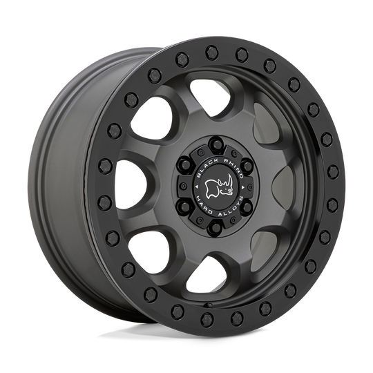 1780VTR386130G84 - Black Rhino Venture Beadlock 17X8 6X130  38mm Matte Gunmetal With Black Hardware - Black Rhino Wheels Canada