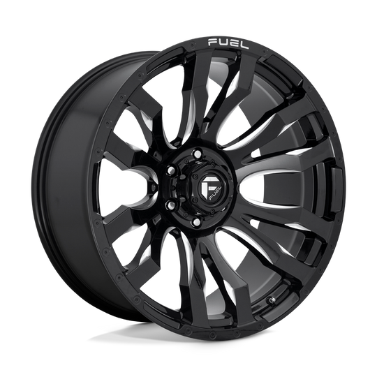 D67317907550 - Fuel Off-Road D673 Blitz 17X9 5X127 1mm Gloss Black Milled - Fuel Off-Road Wheels Canada
