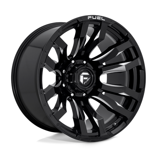 D67322201847 - Fuel Off-Road D673 Blitz 22X12 8X180 -44 mm Gloss Black Milled - Fuel Off-Road Wheels Canada
