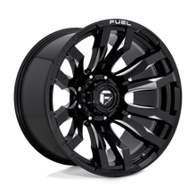 Charger l'image dans la galerie, D67322208247 - Fuel Off-Road D673 Blitz 22X12 8X165.1 -44 mm Gloss Black Milled - Fuel Off-Road Wheels Canada