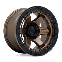 Load image into Gallery viewer, D12417855657 - Fuel Off-Road D124 Block Beadlock 17X8.5 5X150 ET 20mm Matte Bronze with Matte Black Ring - Fuel Off-Road Wheels Canada