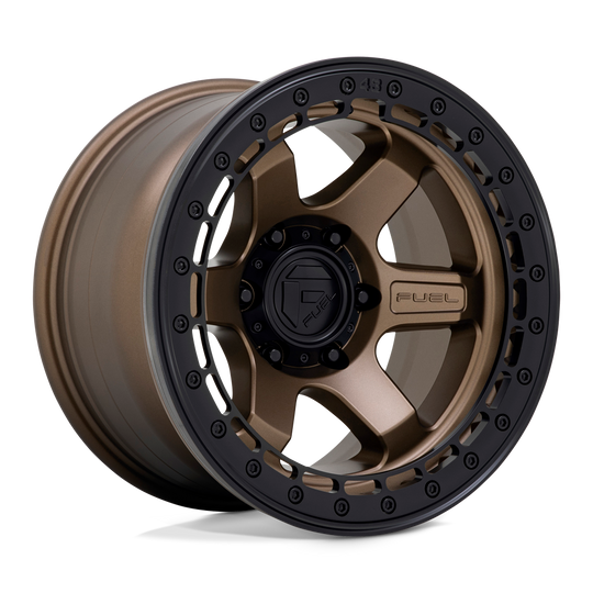 D12417855657 - Fuel Off-Road D124 Block Beadlock 17X8.5 5X150 ET 20mm Matte Bronze with Matte Black Ring - Fuel Off-Road Wheels Canada