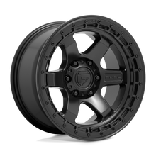 Load image into Gallery viewer, D75018908450 - Fuel Off-Road D750 Block 18X9 6X139.7 1mm Matte Black With Black Ring - Fuel Off-Road Wheels Canada