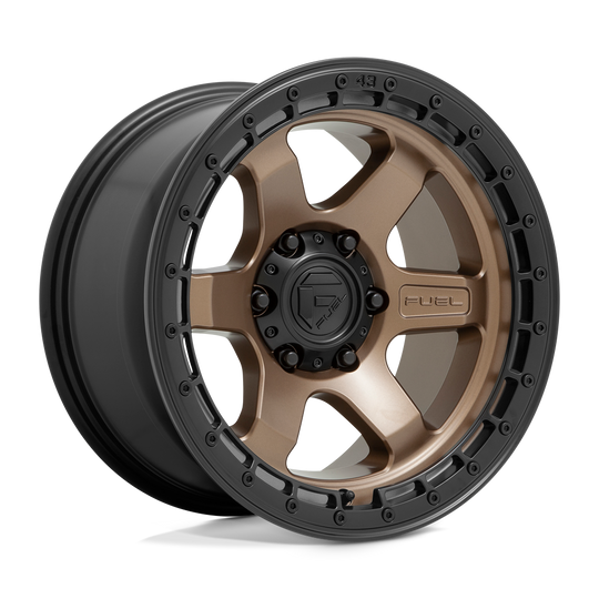D75118908757 - Fuel Off-Road D751 Block 18X9 6X114.3 20mm Matte Bronze With Black Ring - Fuel Off-Road Wheels Canada