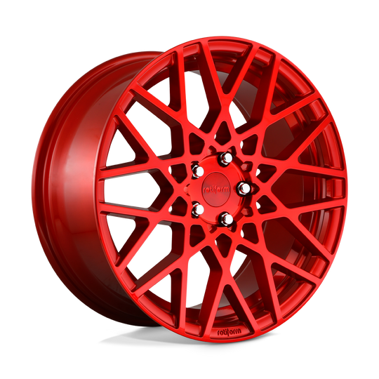 R109188543+45 - Rotiform R109 Blq 18X8.5 5X112  45mm Candy Red - Rotiform Wheels Canada