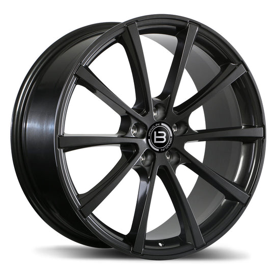 BR09-2085-65MN+35C601 - Braelin BR09 20X8.5 5X114.3 35mm Gloss Gunmetal - Braelin Wheels Canada