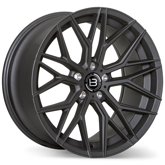 BR10-1905-65GM+35C566 - Braelin BR10 19X10.5 5X114.3 ET 35mm Matte Graphite - Braelin Wheels Canada