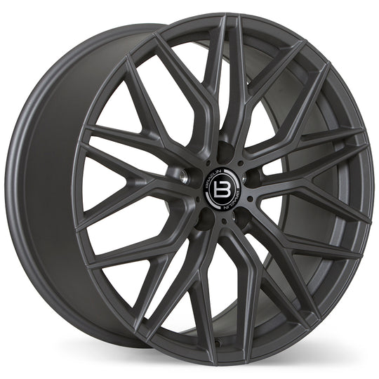 BR10-2090-44GM+25C665 - Braelin BR10 20X9 5X112 25mm Matte Graphite - Braelin Wheels Canada
